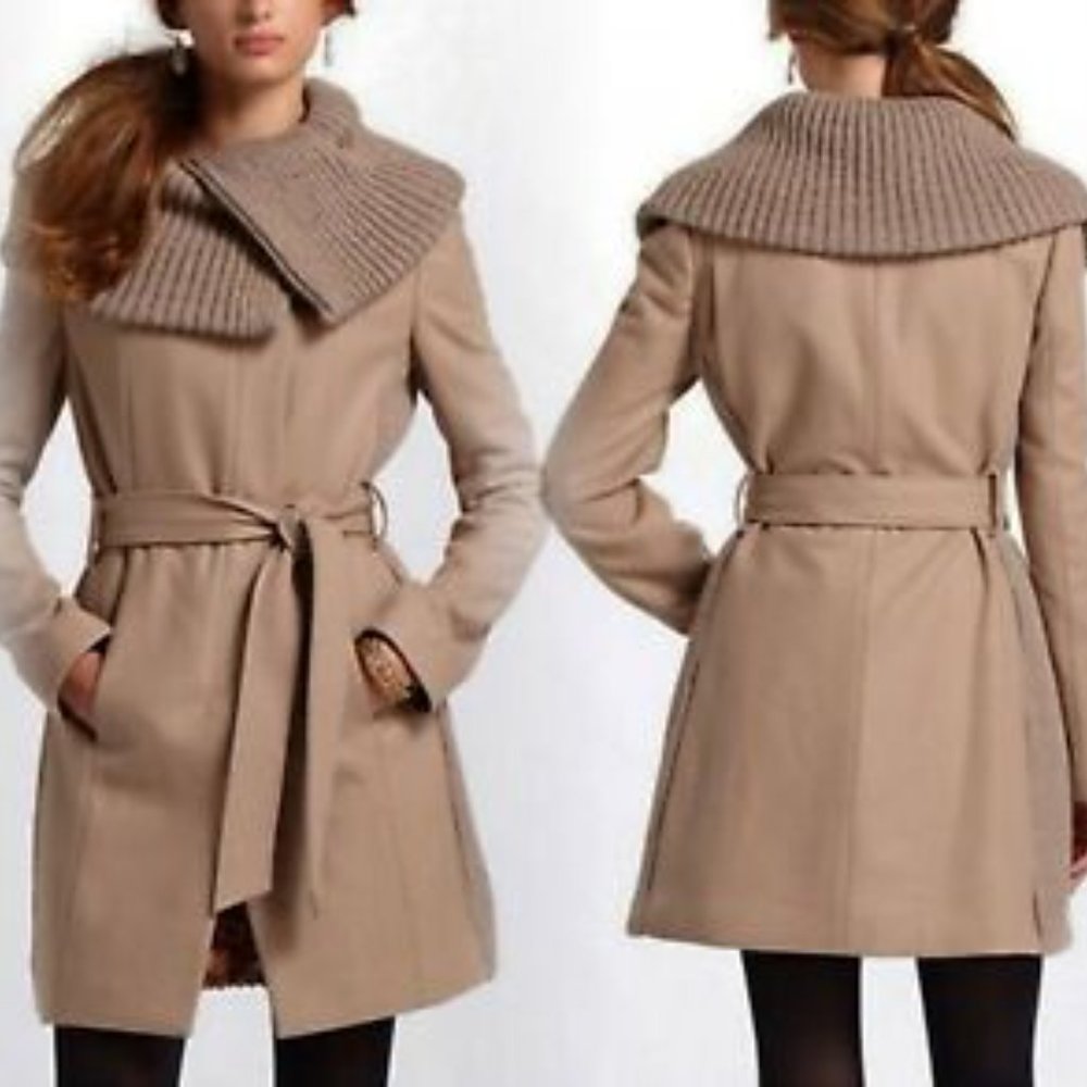 Anthropologie Elevenses Judith Wool Belted Jacket